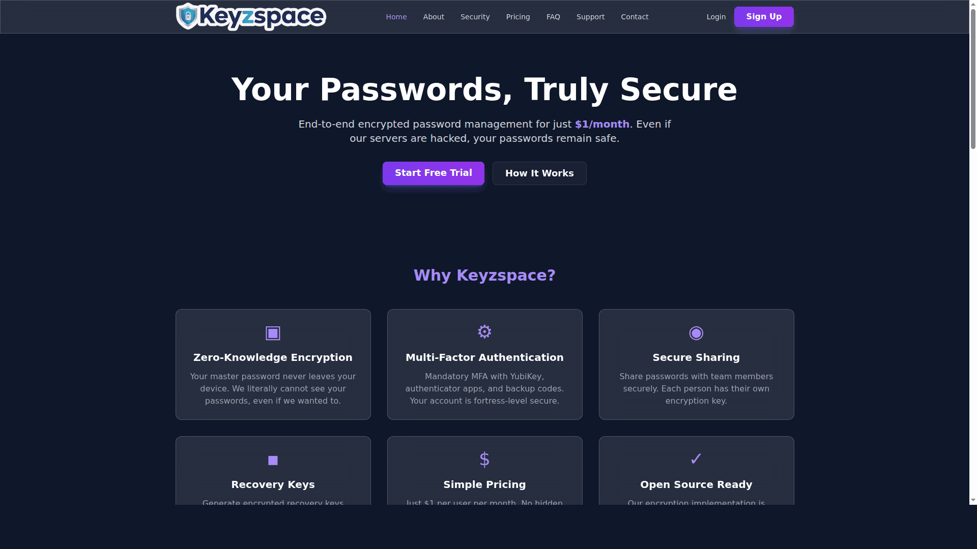 KeyzSpace screenshot